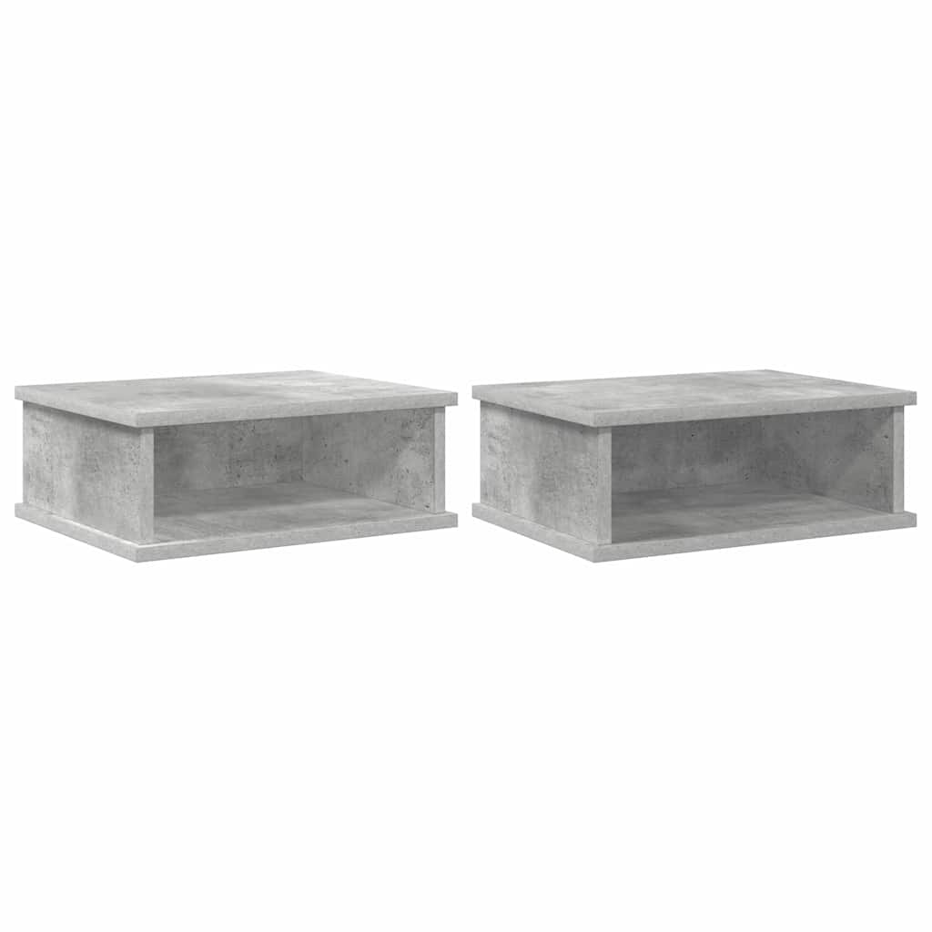 vidaXL Stolik nocny 2 pcs Betonowy szary 40 x 31 x 15 cm