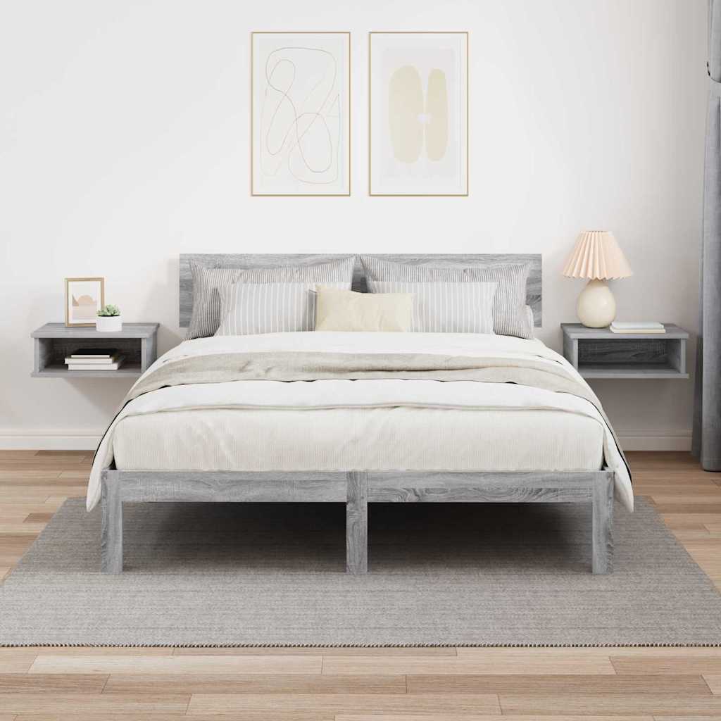 vidaXL Stolik nocny 2 pcs Szary Sonoma 40 x 31 x 15 cm