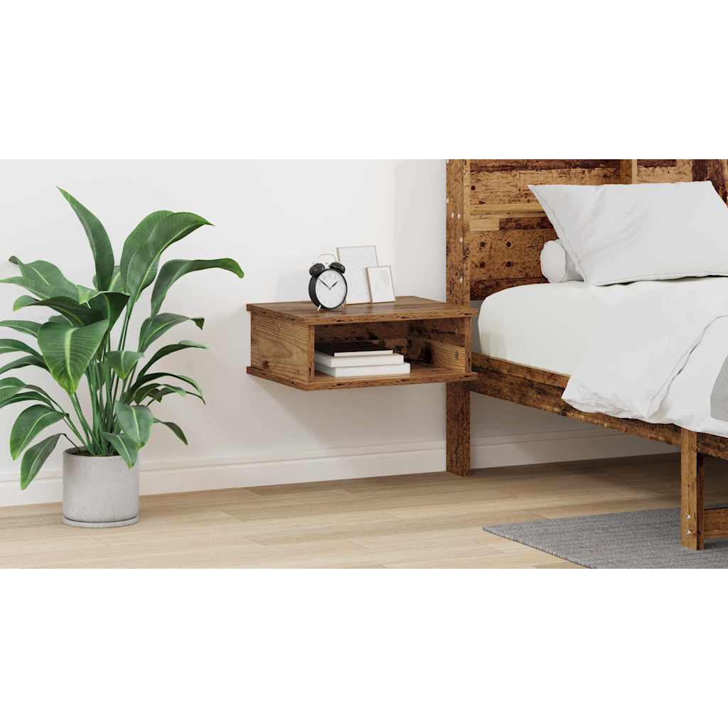 vidaXL Stolik nocny Stare drewno 40 x 31 x 15 cm Drewno inżynieryjne