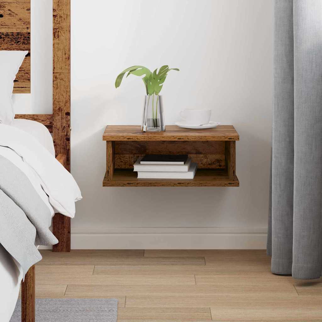 vidaXL Stolik nocny Stare drewno 40 x 31 x 15 cm