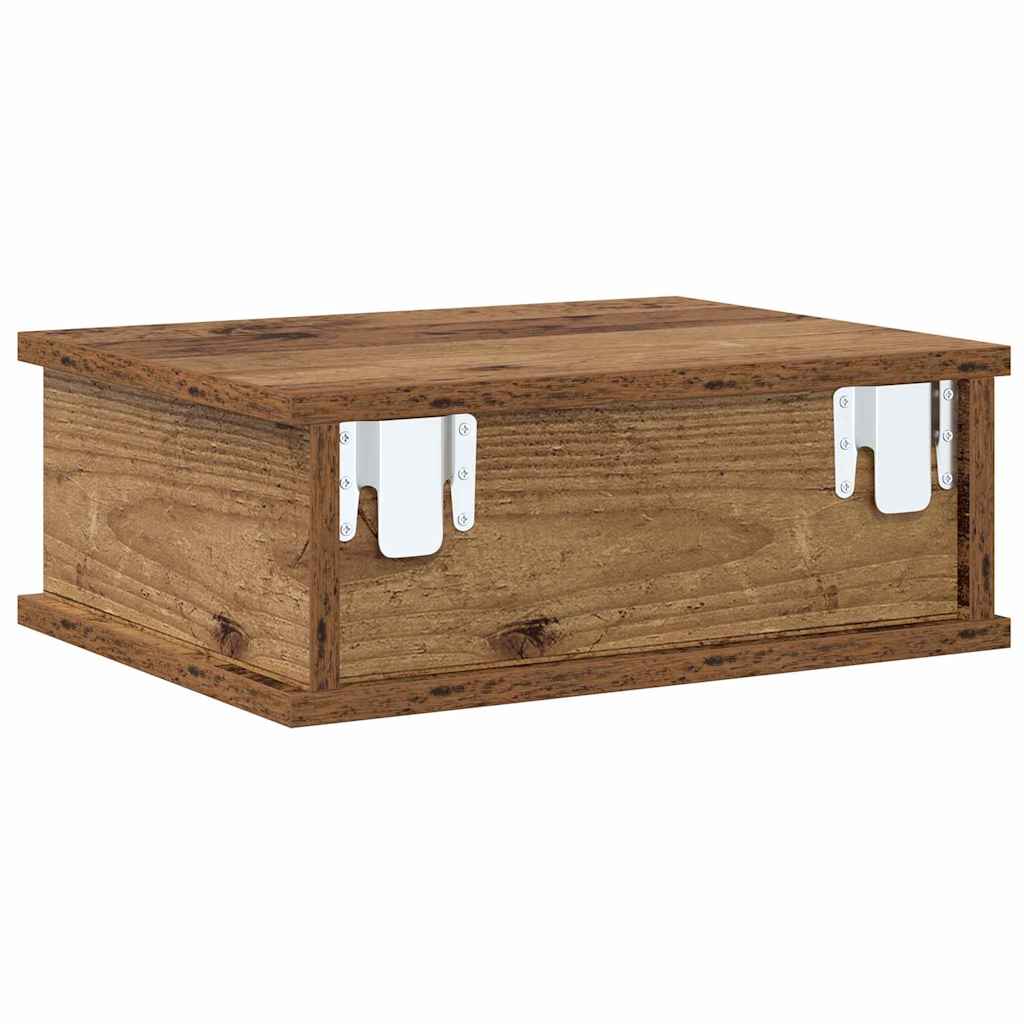 vidaXL Stolik nocny Stare drewno 40 x 31 x 15 cm