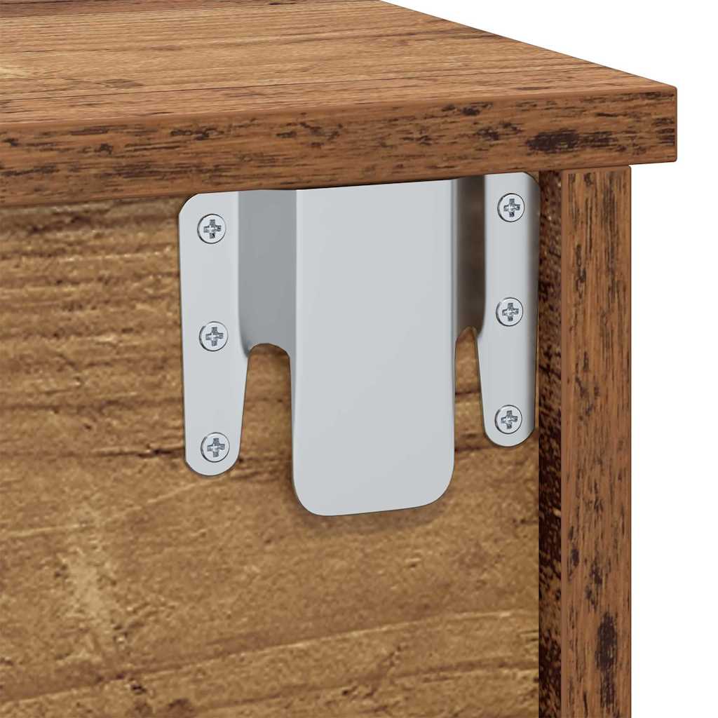 vidaXL Stolik nocny 2 pcs Stare drewno 40 x 31 x 15 cm