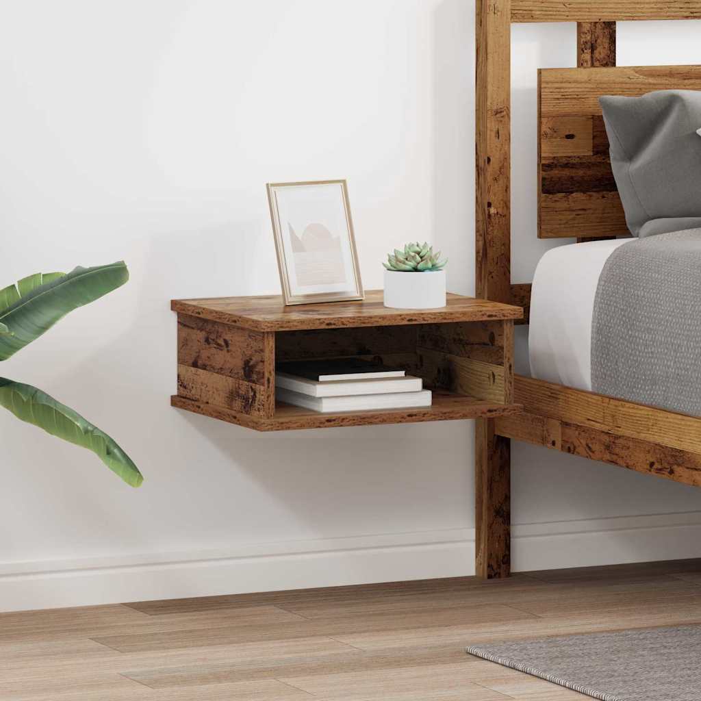 vidaXL Stolik nocny 2 pcs Stare drewno 40 x 31 x 15 cm