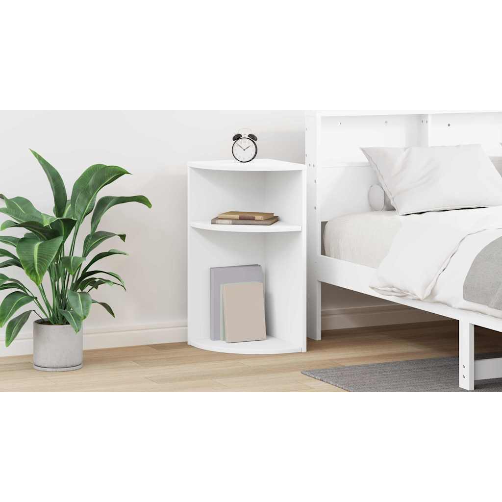 vidaXL Stolik końcowy Biały 29,6 x 29,6 x 60 cm Drewno inżynieryjne