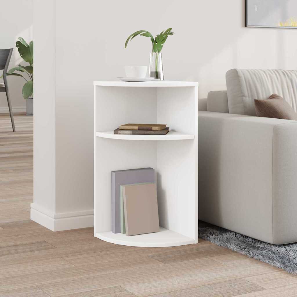 vidaXL Stolik końcowy Biały 29,6 x 29,6 x 60 cm