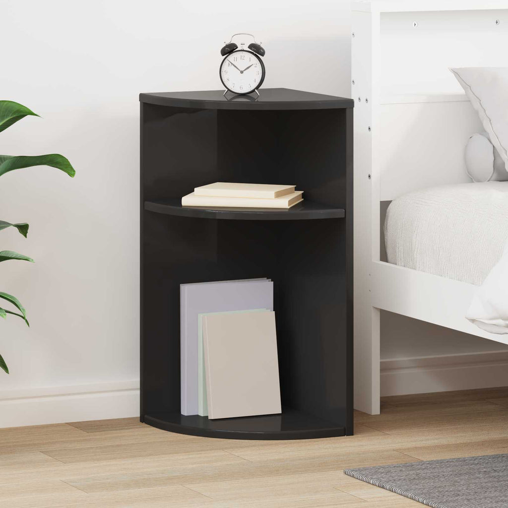 vidaXL Stolik końcowy Czarny 29,6 x 29,6 x 60 cm Drewno inżynieryjne