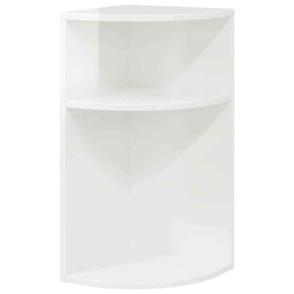 vidaXL Stolik końcowy Wysoki połysk biały 29,6 x 29,6 x 60 cm