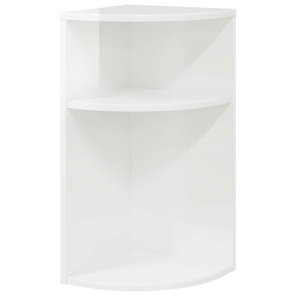 vidaXL Stolik końcowy Wysoki połysk biały 29,6 x 29,6 x 60 cm