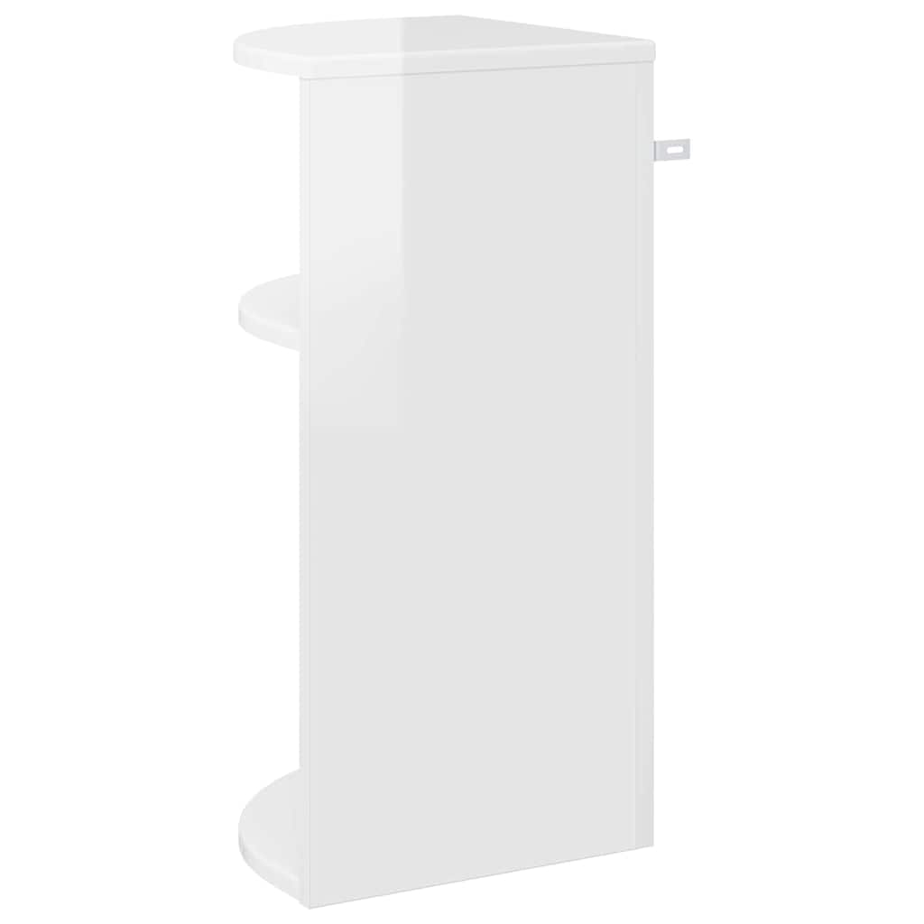 vidaXL Stolik końcowy Wysoki połysk biały 29,6 x 29,6 x 60 cm