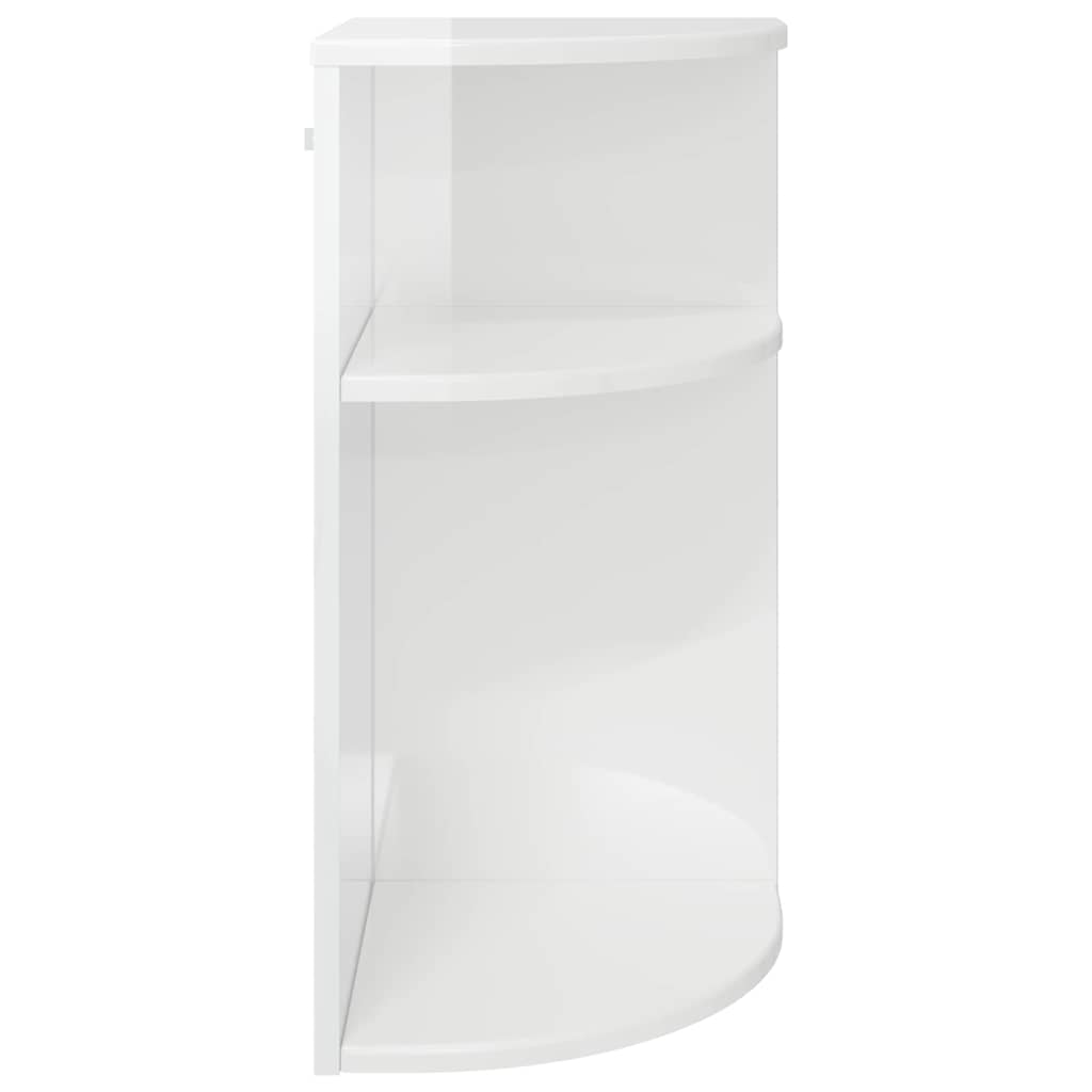 vidaXL Stolik końcowy Wysoki połysk biały 29,6 x 29,6 x 60 cm