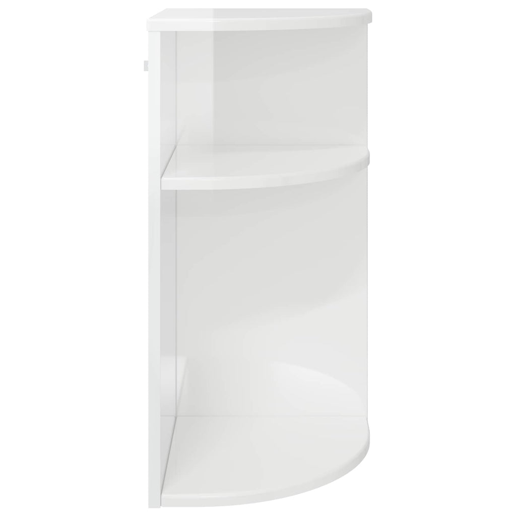 vidaXL Stolik końcowy Wysoki połysk biały 29,6 x 29,6 x 60 cm