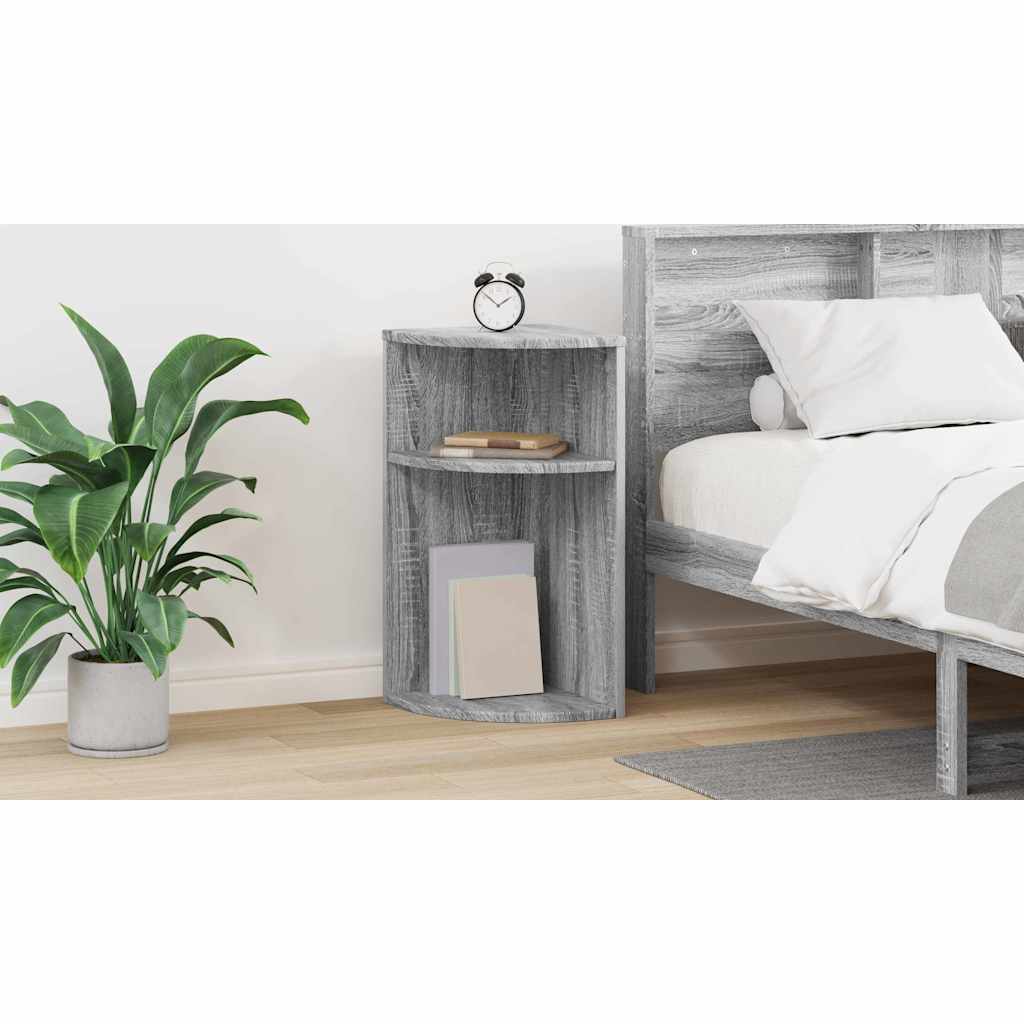 vidaXL Stolik końcowy Szary Sonoma 29,6 x 29,6 x 60 cm