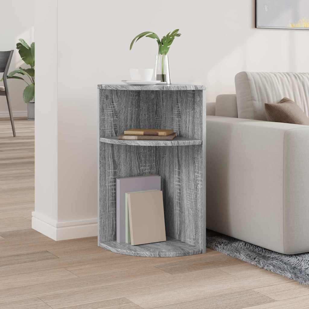 vidaXL Stolik końcowy Szary Sonoma 29,6 x 29,6 x 60 cm