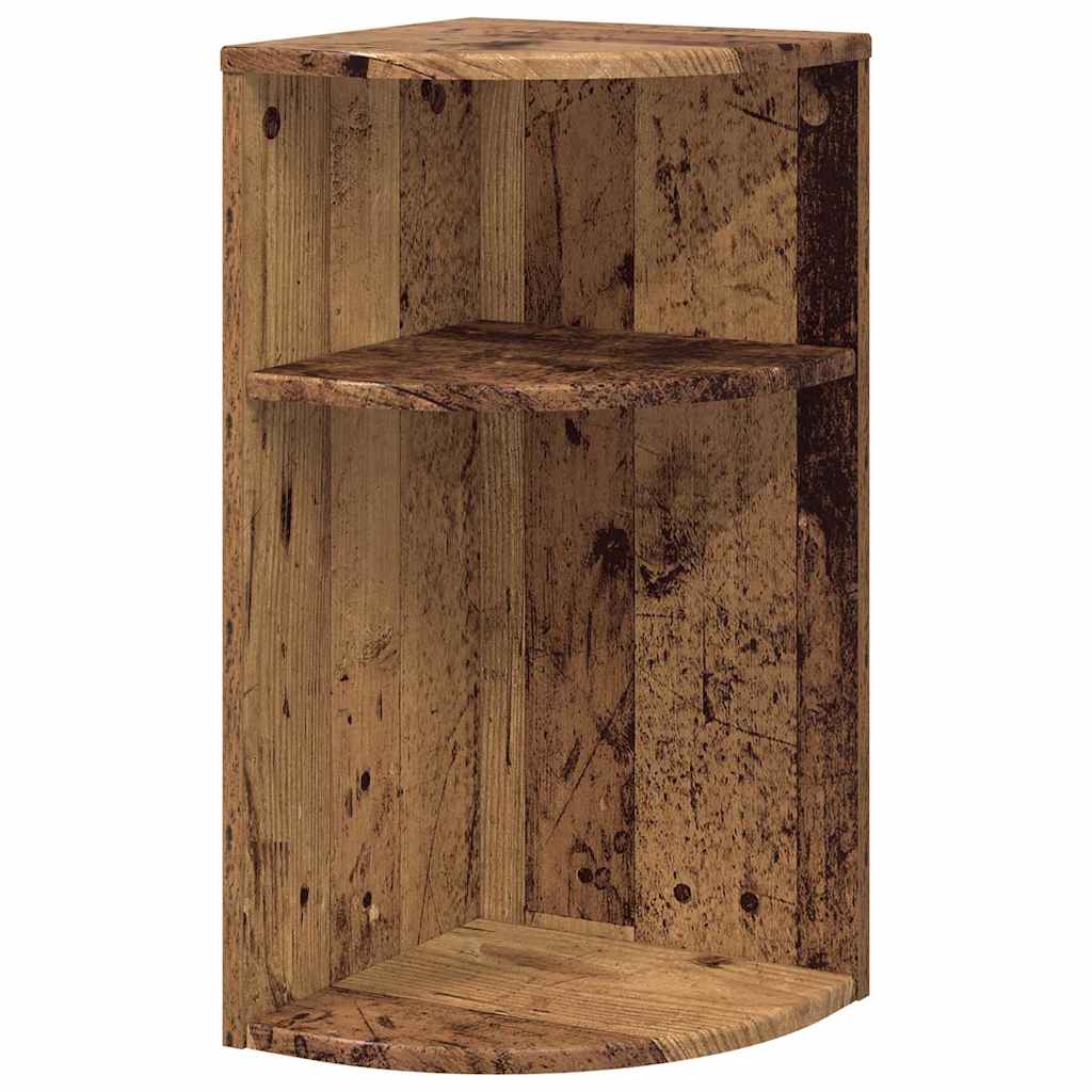 vidaXL Stolik końcowy Stare drewno 29,6 x 29,6 x 60 cm