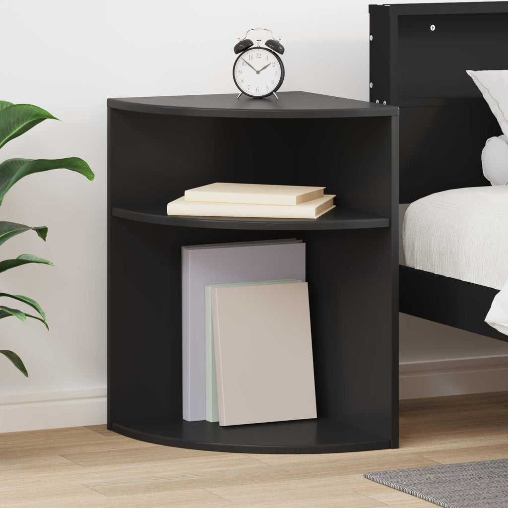 vidaXL Stolik końcowy Czarny 39,7 x 39,7 x 60 cm Drewno inżynieryjne