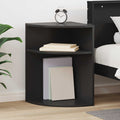 vidaXL Stolik końcowy Czarny 39,7 x 39,7 x 60 cm Drewno inżynieryjne