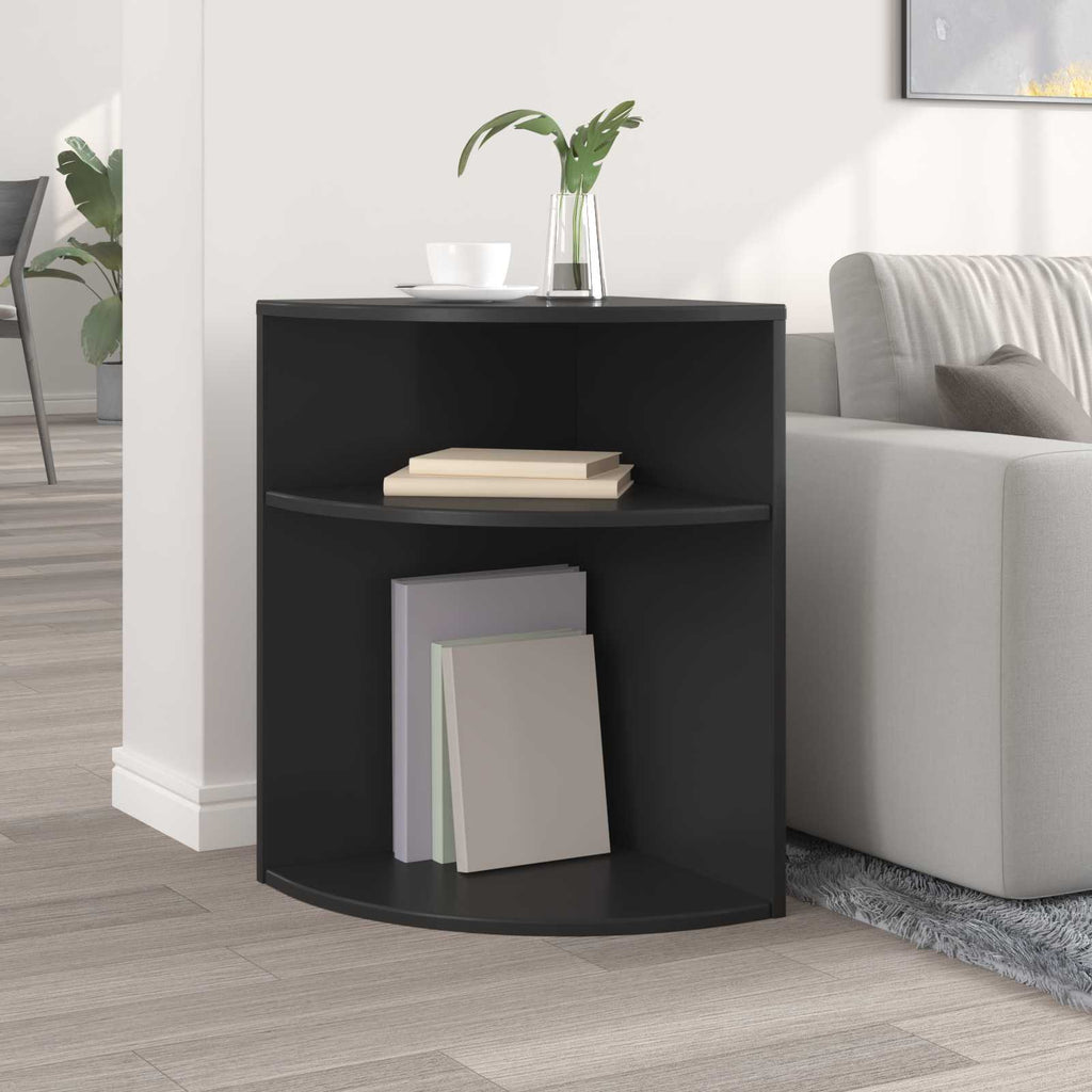 vidaXL Stolik końcowy Czarny 39,7 x 39,7 x 60 cm Drewno inżynieryjne