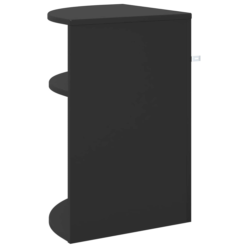 vidaXL Stolik końcowy Czarny 39,7 x 39,7 x 60 cm Drewno inżynieryjne