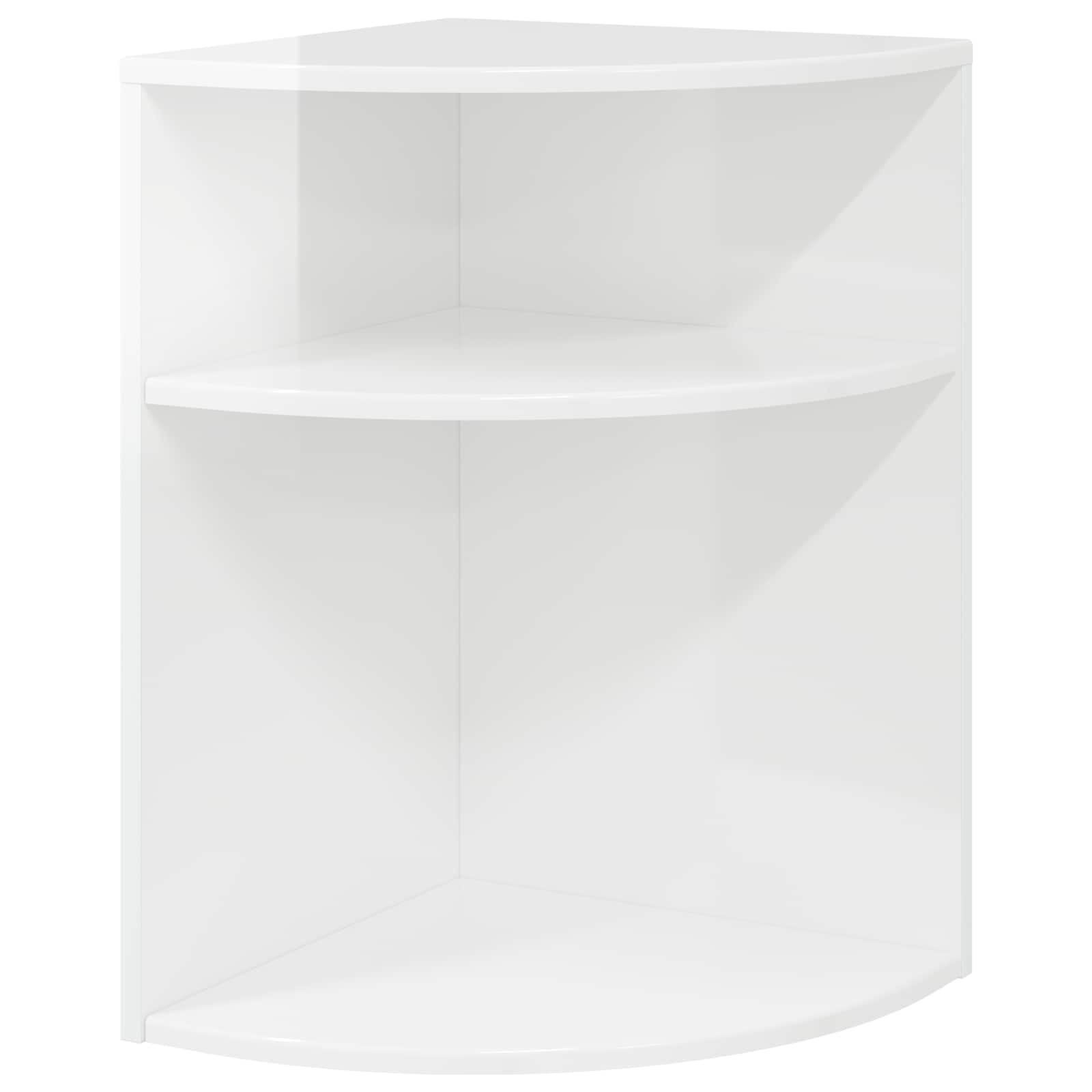 vidaXL Stolik końcowy Wysoki połysk biały 39,7 x 39,7 x 60 cm