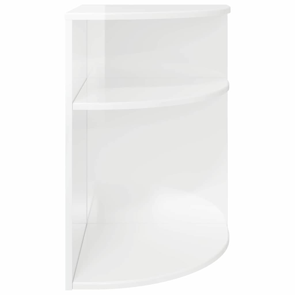 vidaXL Stolik końcowy Wysoki połysk biały 39,7 x 39,7 x 60 cm
