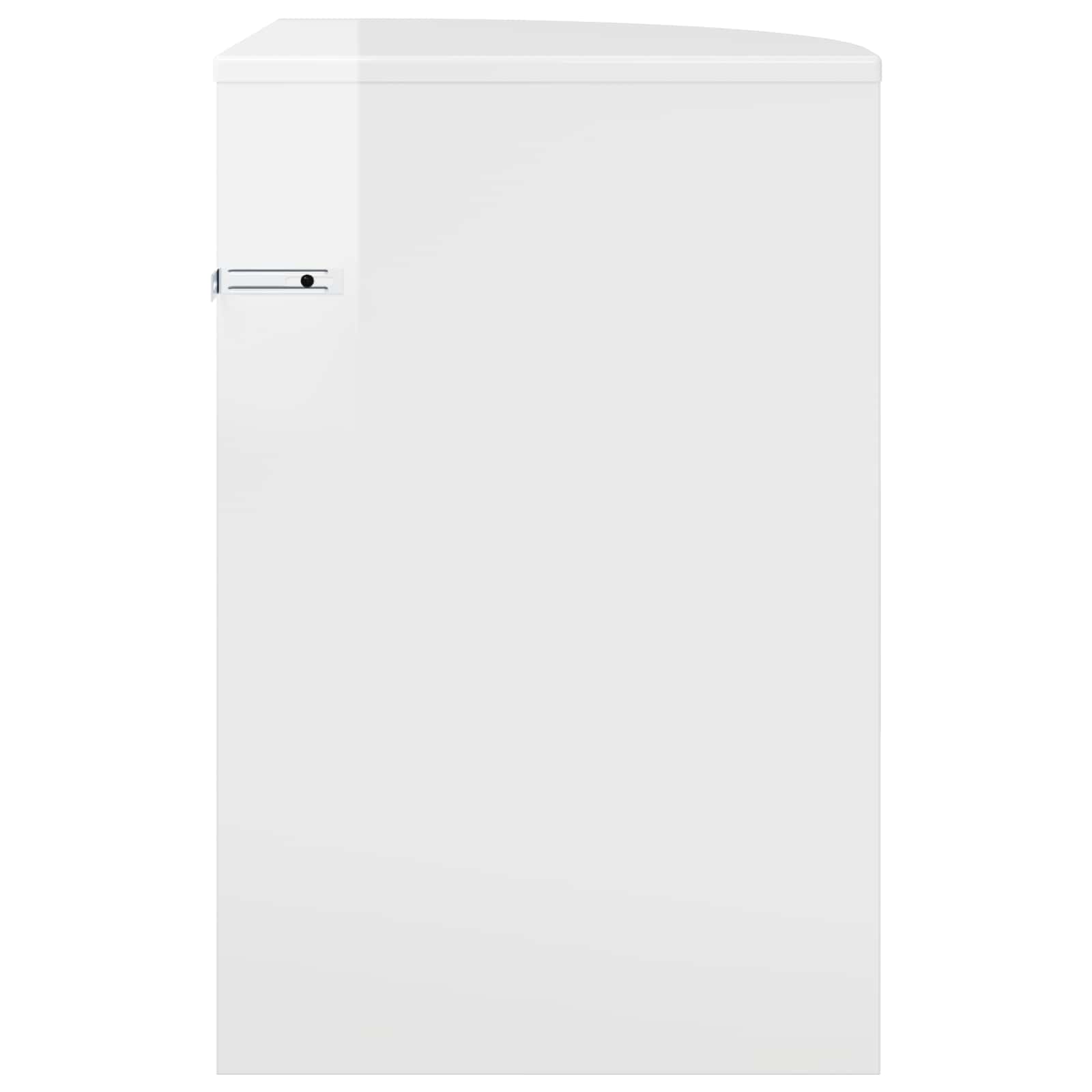 vidaXL Stolik końcowy Wysoki połysk biały 39,7 x 39,7 x 60 cm