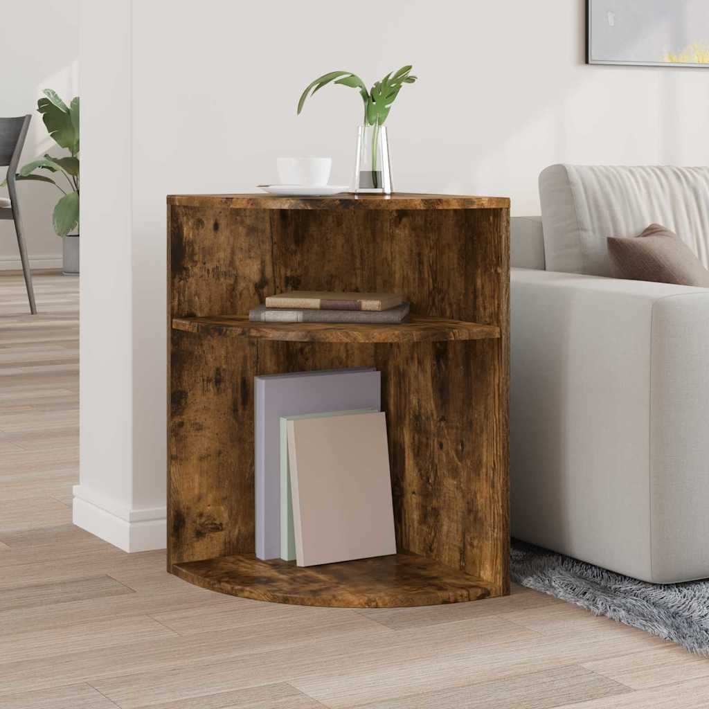 vidaXL Stolik końcowy Dąb wędzony 39,7 x 39,7 x 60 cm