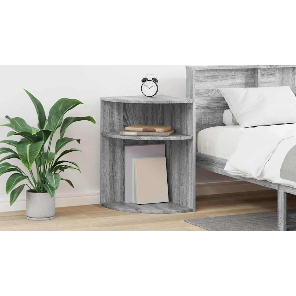 vidaXL Stolik końcowy Szary Sonoma 39,7 x 39,7 x 60 cm