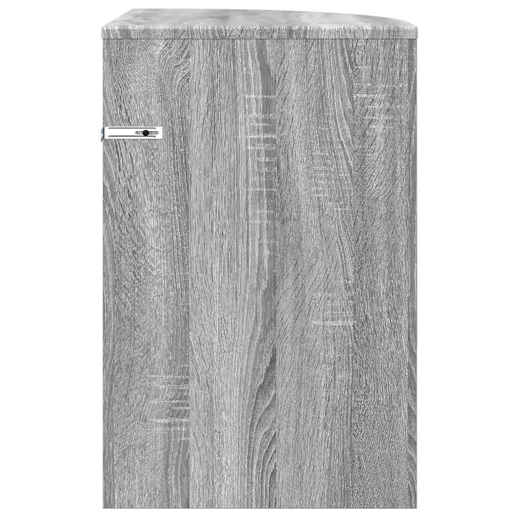 vidaXL Stolik końcowy Szary Sonoma 39,7 x 39,7 x 60 cm