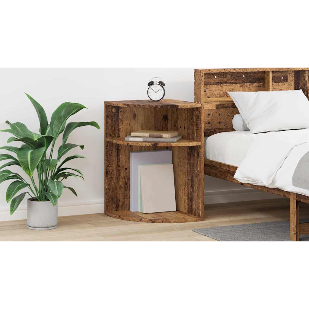 vidaXL Stolik końcowy Stare drewno 39,7 x 39,7 x 60 cm