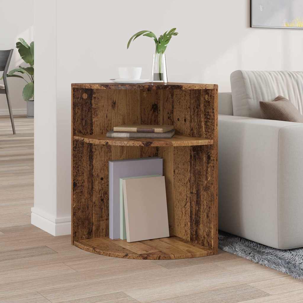 vidaXL Stolik końcowy Stare drewno 39,7 x 39,7 x 60 cm