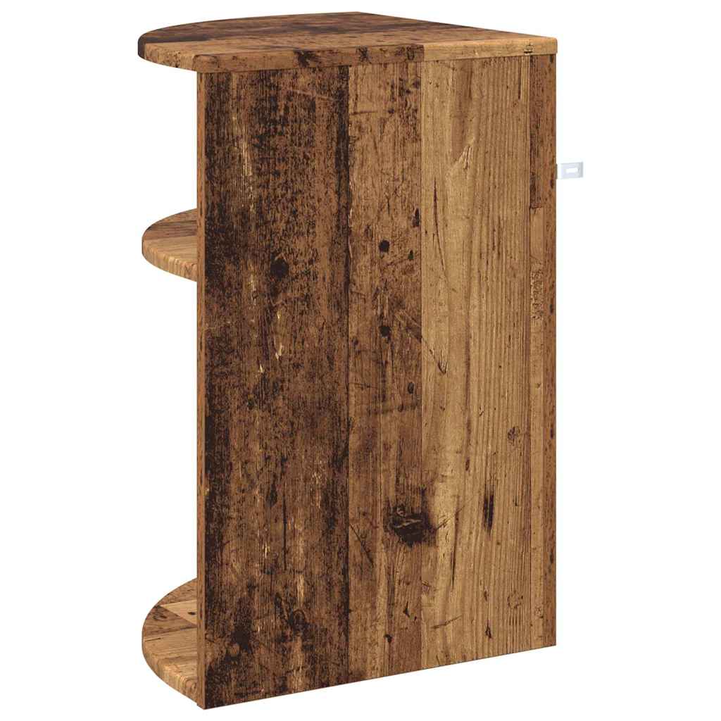 vidaXL Stolik końcowy Stare drewno 39,7 x 39,7 x 60 cm