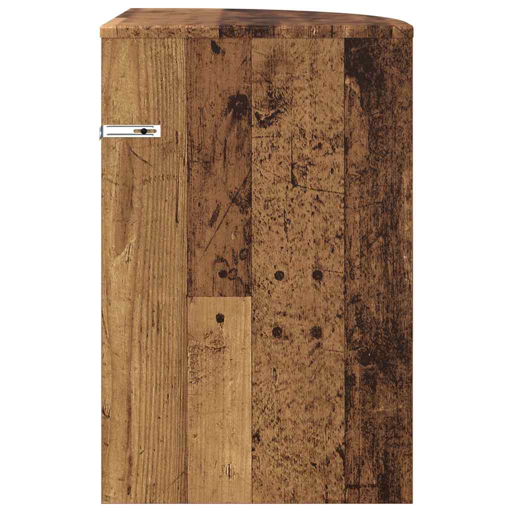 vidaXL Stolik końcowy Stare drewno 39,7 x 39,7 x 60 cm