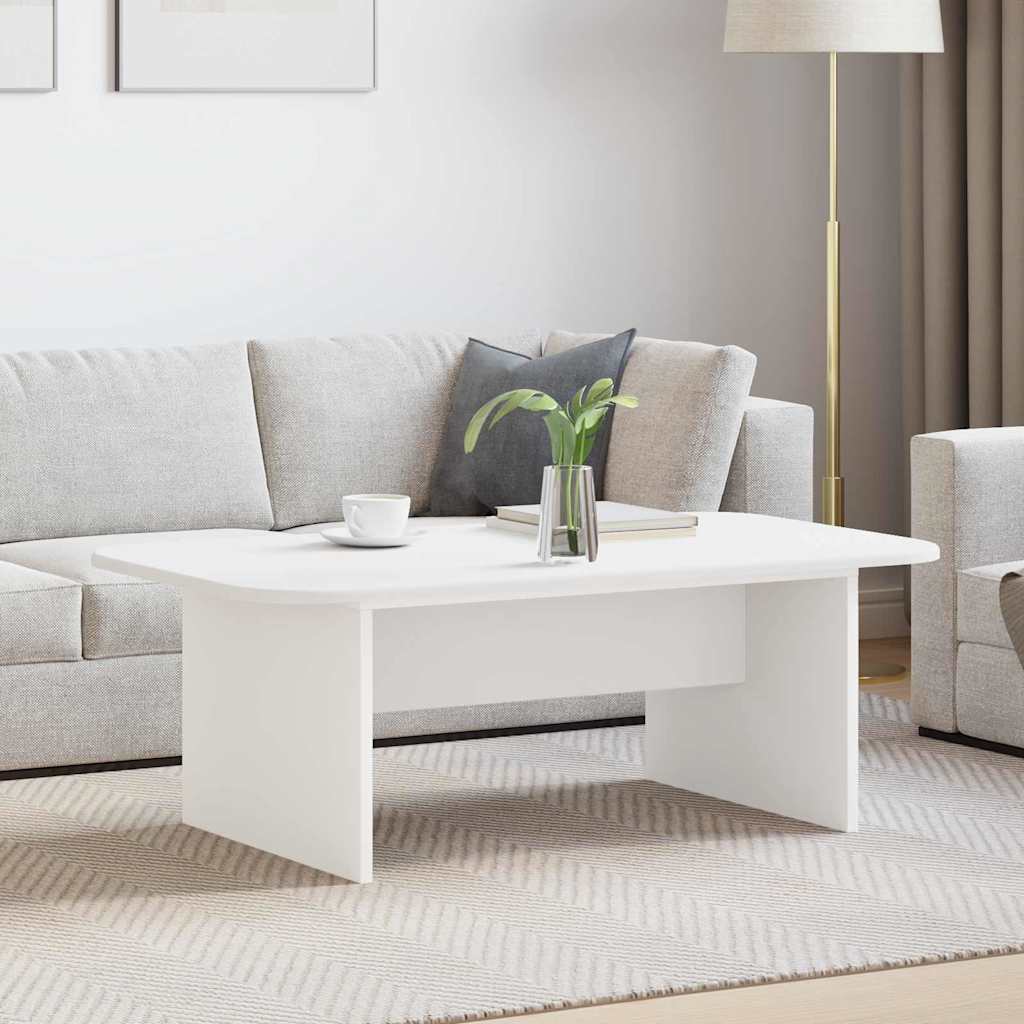 vidaXL Stolik kawowy Biały 93 x 53 x 33 cm Materiał drewnopochodny