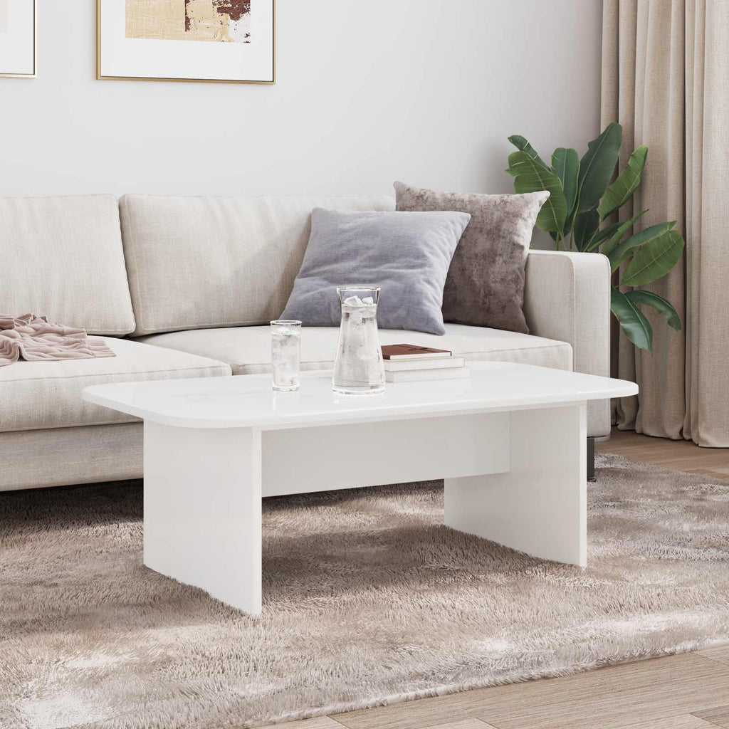 vidaXL Stolik kawowy Biały 93 x 53 x 33 cm Drewno inżynieryjne