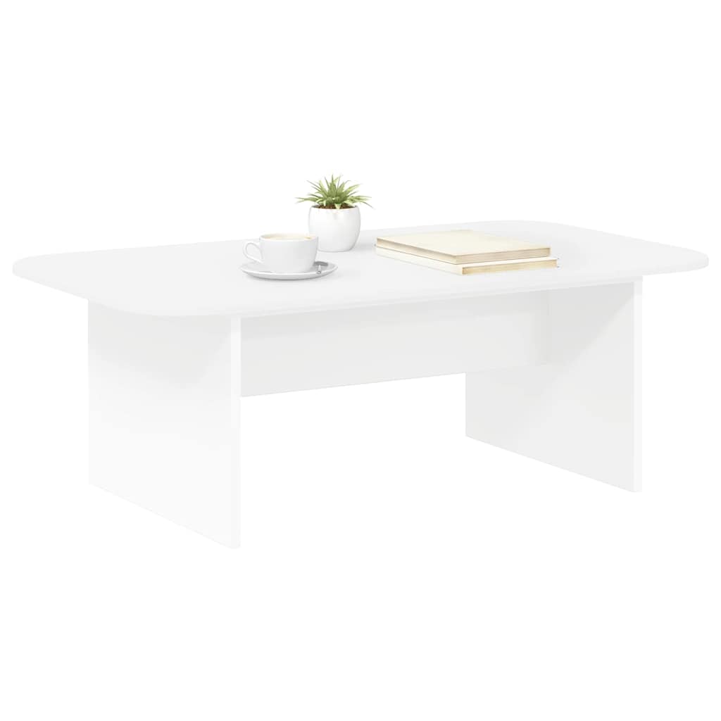vidaXL Stolik kawowy Biały 93 x 53 x 33 cm Materiał drewnopochodny