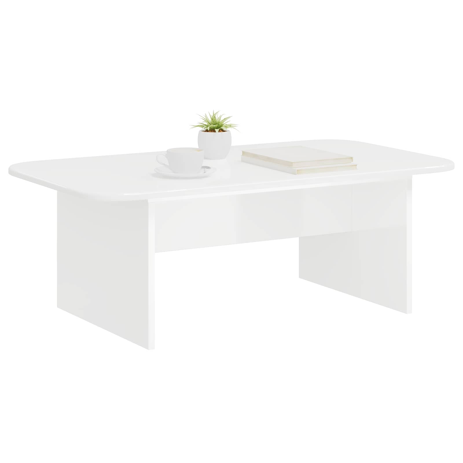 vidaXL Stolik kawowy Biały 93 x 53 x 33 cm Drewno inżynieryjne