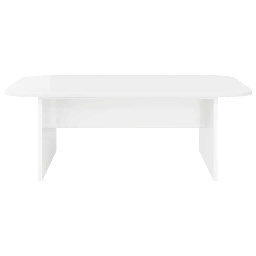 vidaXL Stolik kawowy Wysoki połysk biały 93 x 53 x 33 cm
