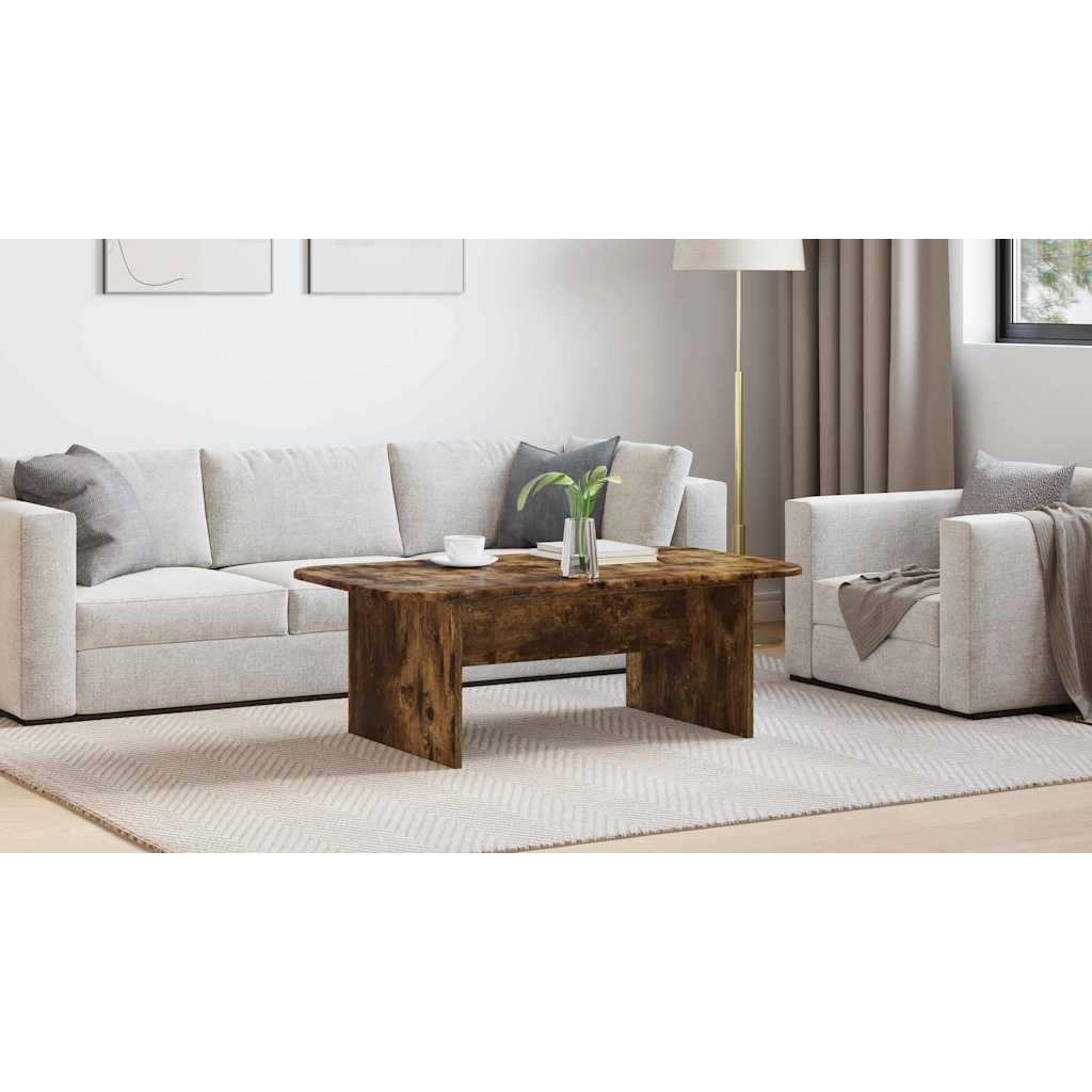 vidaXL Stolik kawowy Dąb wędzony 93 x 53 x 33 cm Drewno inżynieryjne