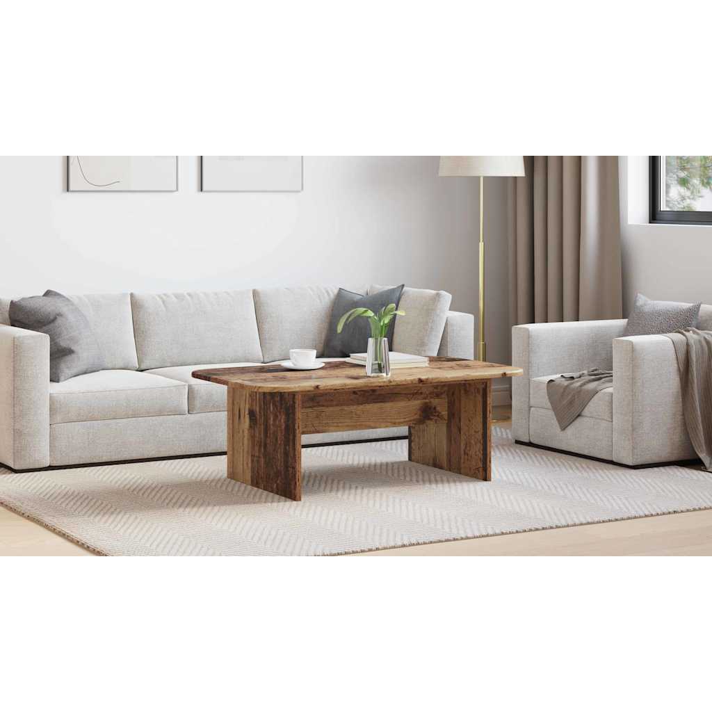 vidaXL Stolik kawowy Stare drewno 93 x 53 x 33 cm Drewno inżynieryjne