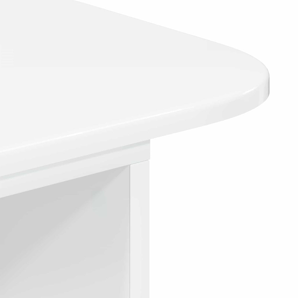 vidaXL Konsola Wysoki połysk biały 93 x 40 x 75 cm Drewno inżynieryjne