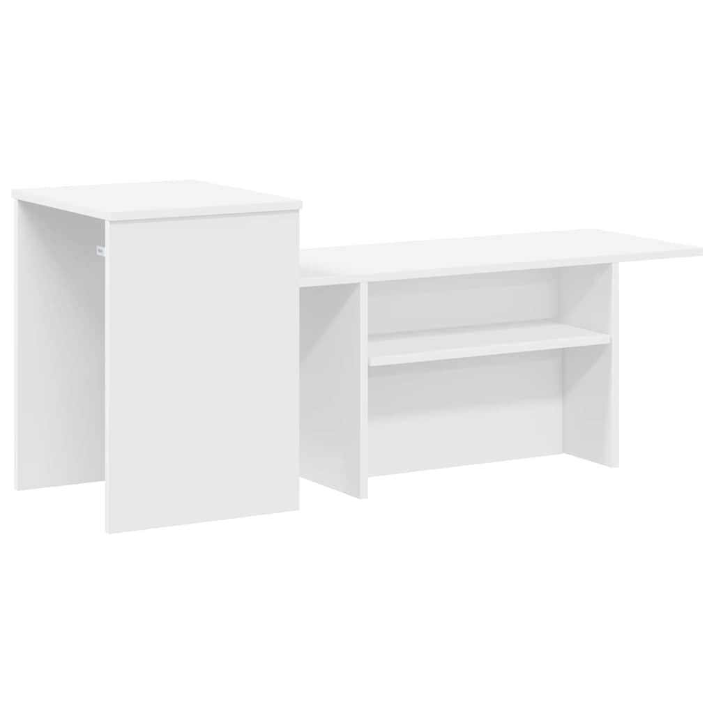 vidaXL Konsola Biały 91,5 x 35 x 38,5 cm Materiał drewnopochodny