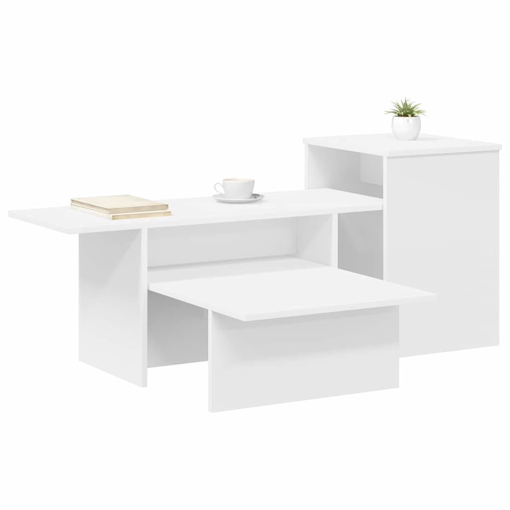 vidaXL Konsola Biały 91,5 x 35 x 38,5 cm Materiał drewnopochodny