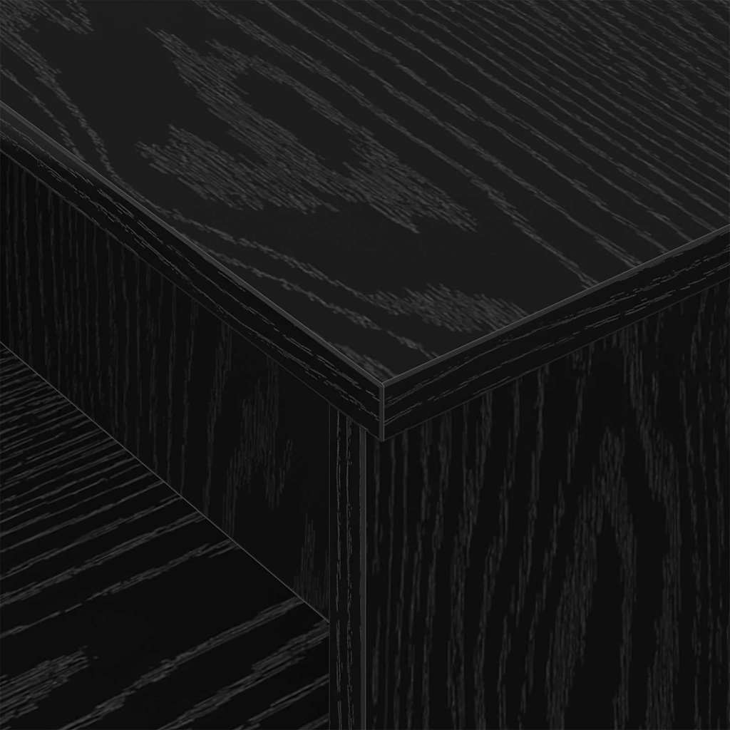 vidaXL Konsola Czarny Dąb 91,5 x 35 x 38,5 cm Materiał drewnopochodny
