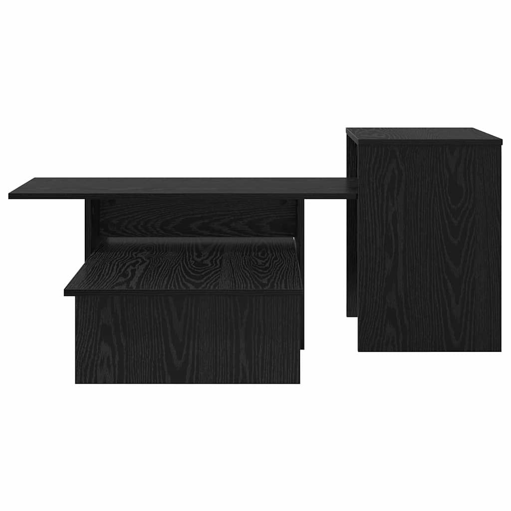 vidaXL Konsola Czarny Dąb 91,5 x 35 x 38,5 cm Materiał drewnopochodny