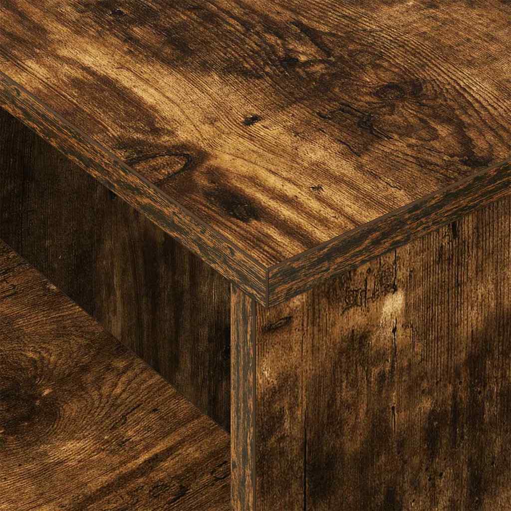 vidaXL Konsola Dąb wędzony 91,5 x 35 x 38,5 cm Materiał drewnopochodny