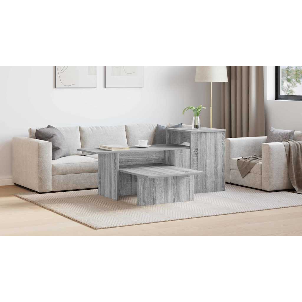 vidaXL Konsola Szary Sonoma 91,5 x 35 x 38,5 cm Drewno inżynieryjne