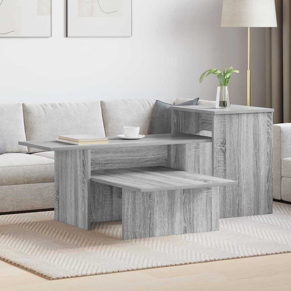 vidaXL Konsola Szary Sonoma 91,5 x 35 x 38,5 cm
