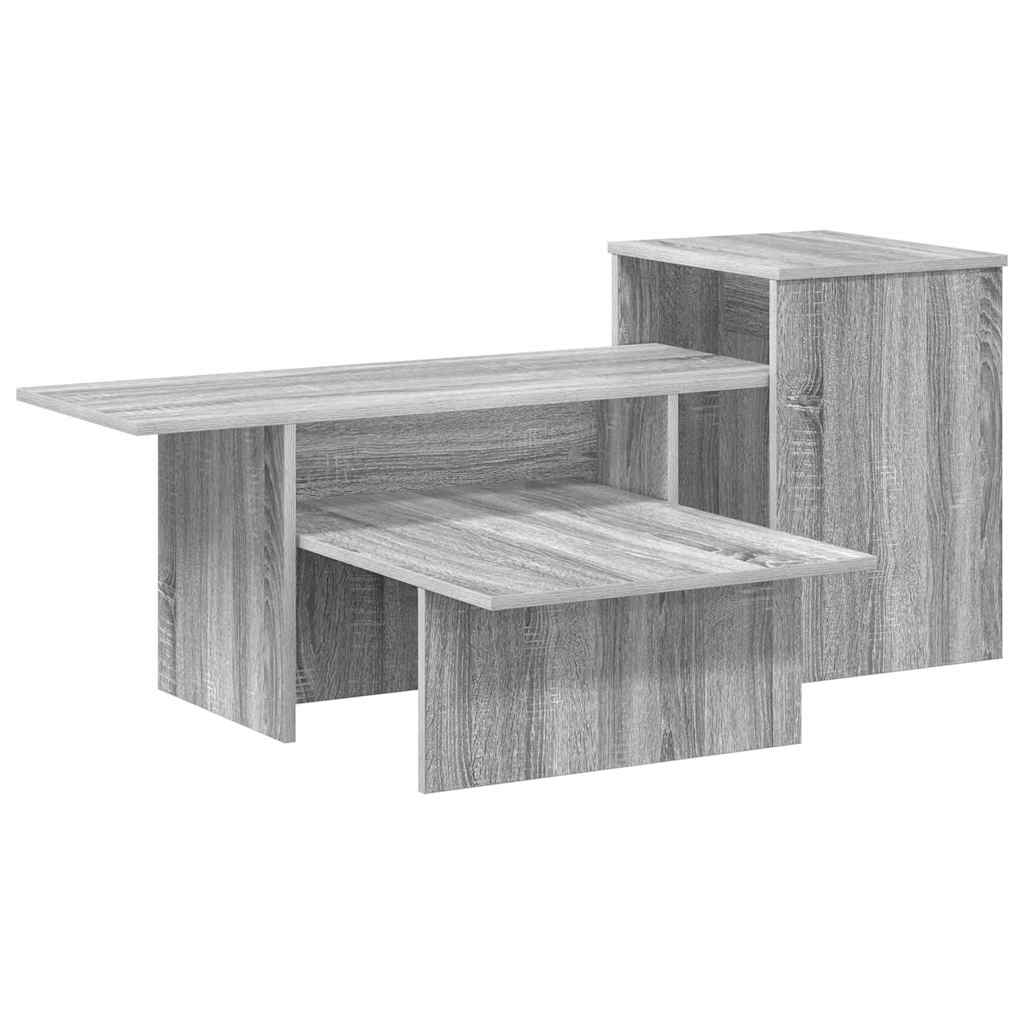 vidaXL Konsola Szary Sonoma 91,5 x 35 x 38,5 cm Drewno inżynieryjne