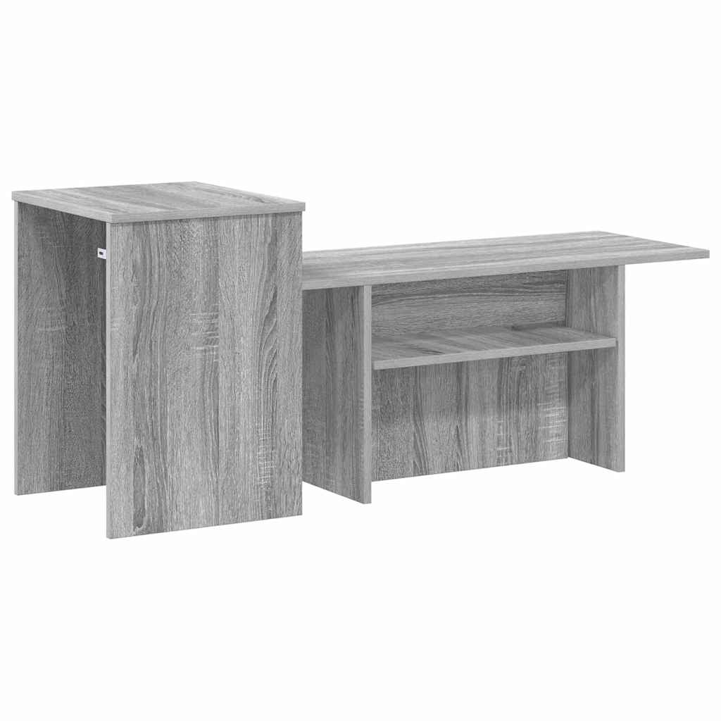 vidaXL Konsola Szary Sonoma 91,5 x 35 x 38,5 cm Drewno inżynieryjne
