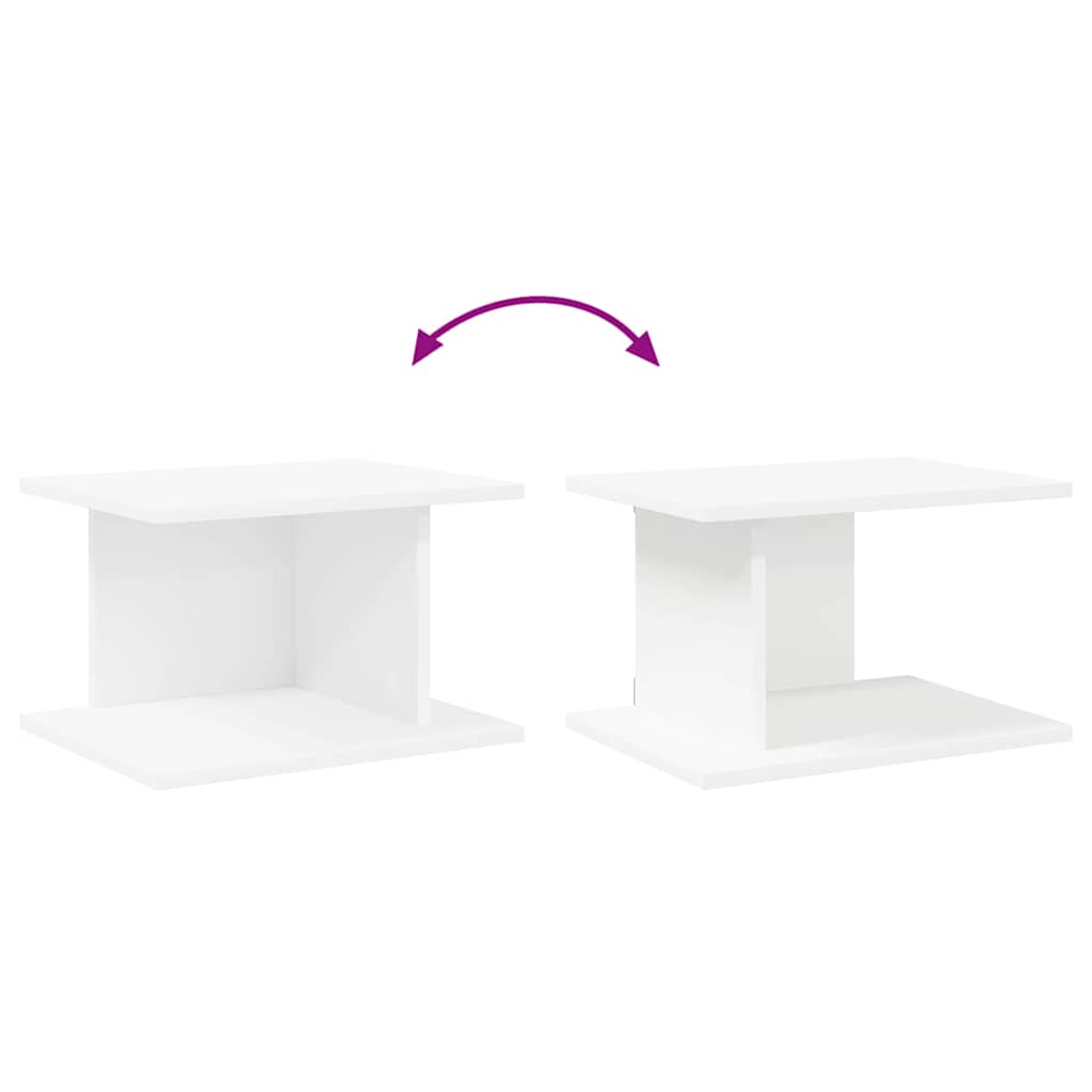 vidaXL Stolik nocny 2 pcs Biały 40 x 30 x 25 cm